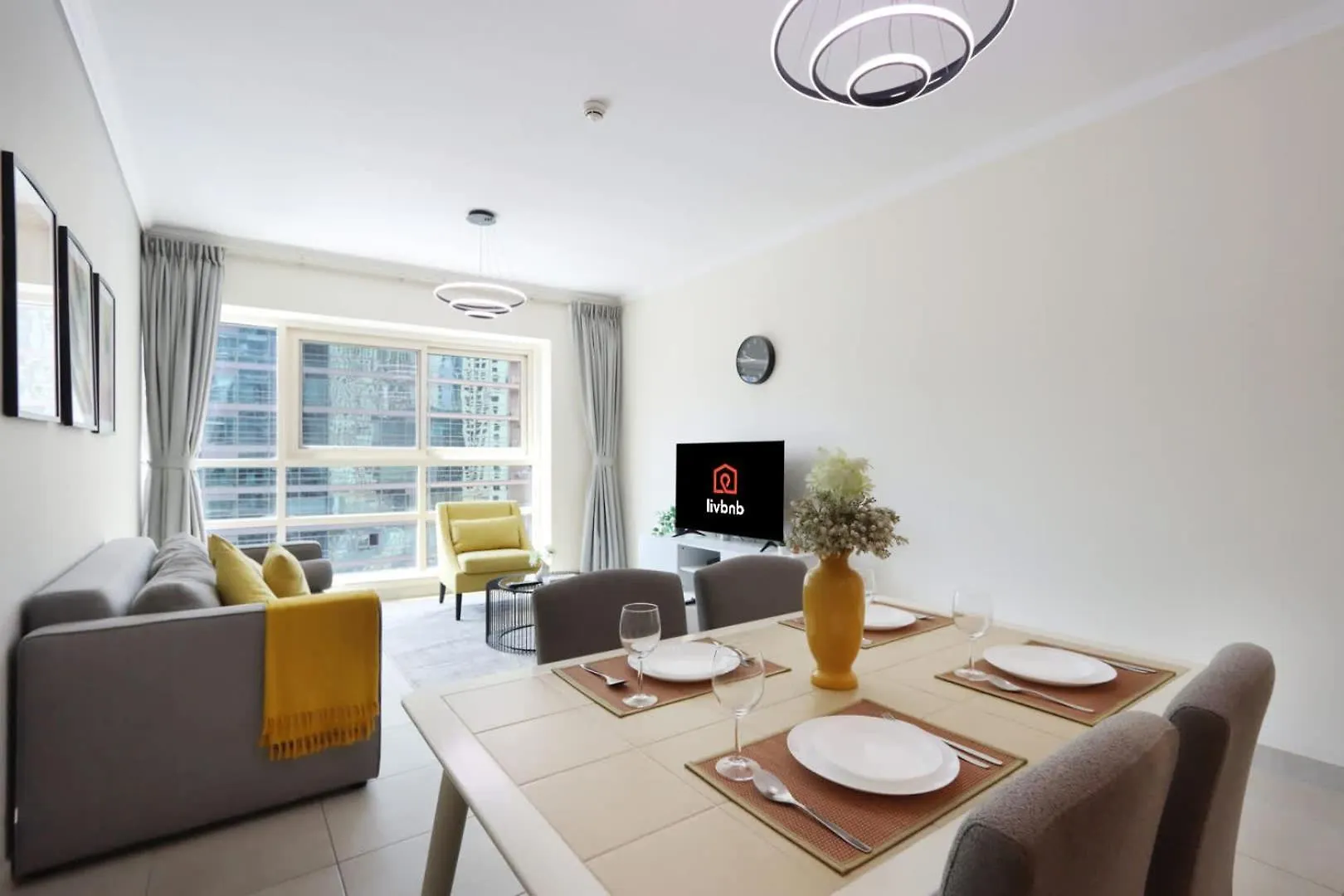Livbnb-Stylish 1Br With Marina Views Close To The Beach Dubai