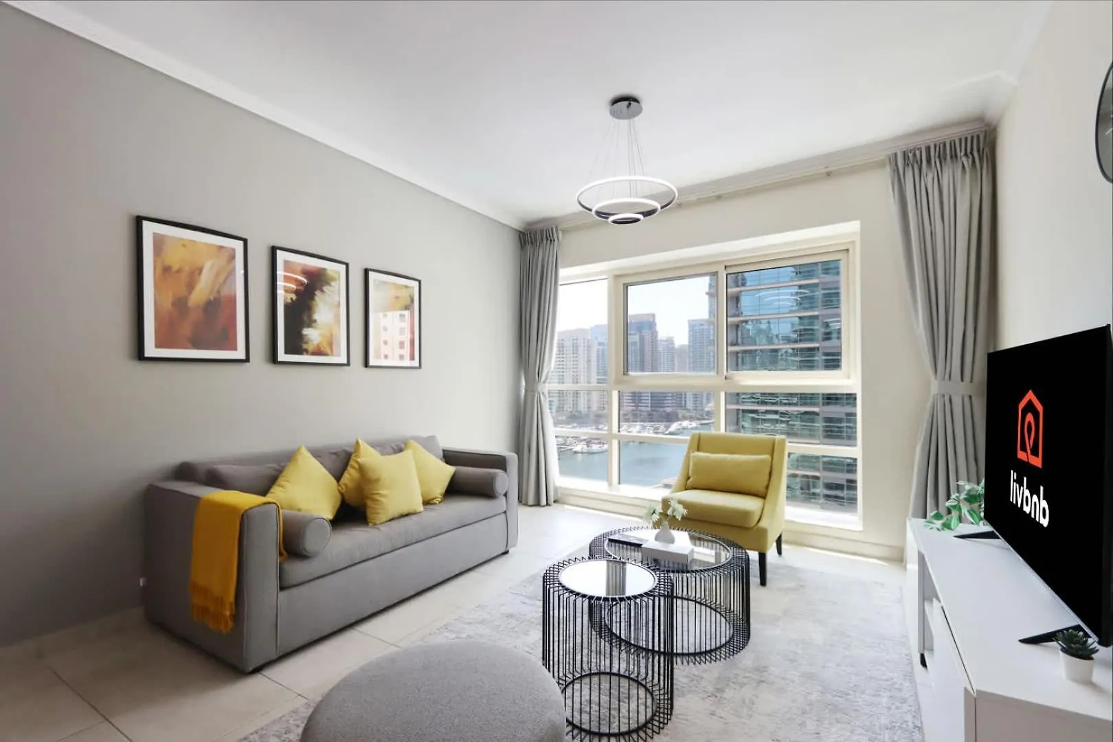 Livbnb-Stylish 1Br With Marina Views Close To The Beach Dubai 0*,